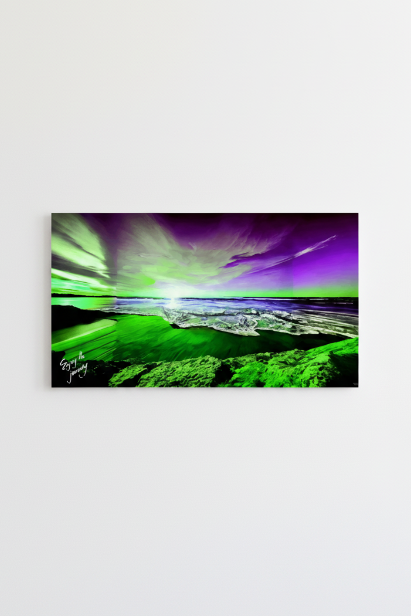 BeachDream – Acrylglasbild, glänzend mit Rahmen