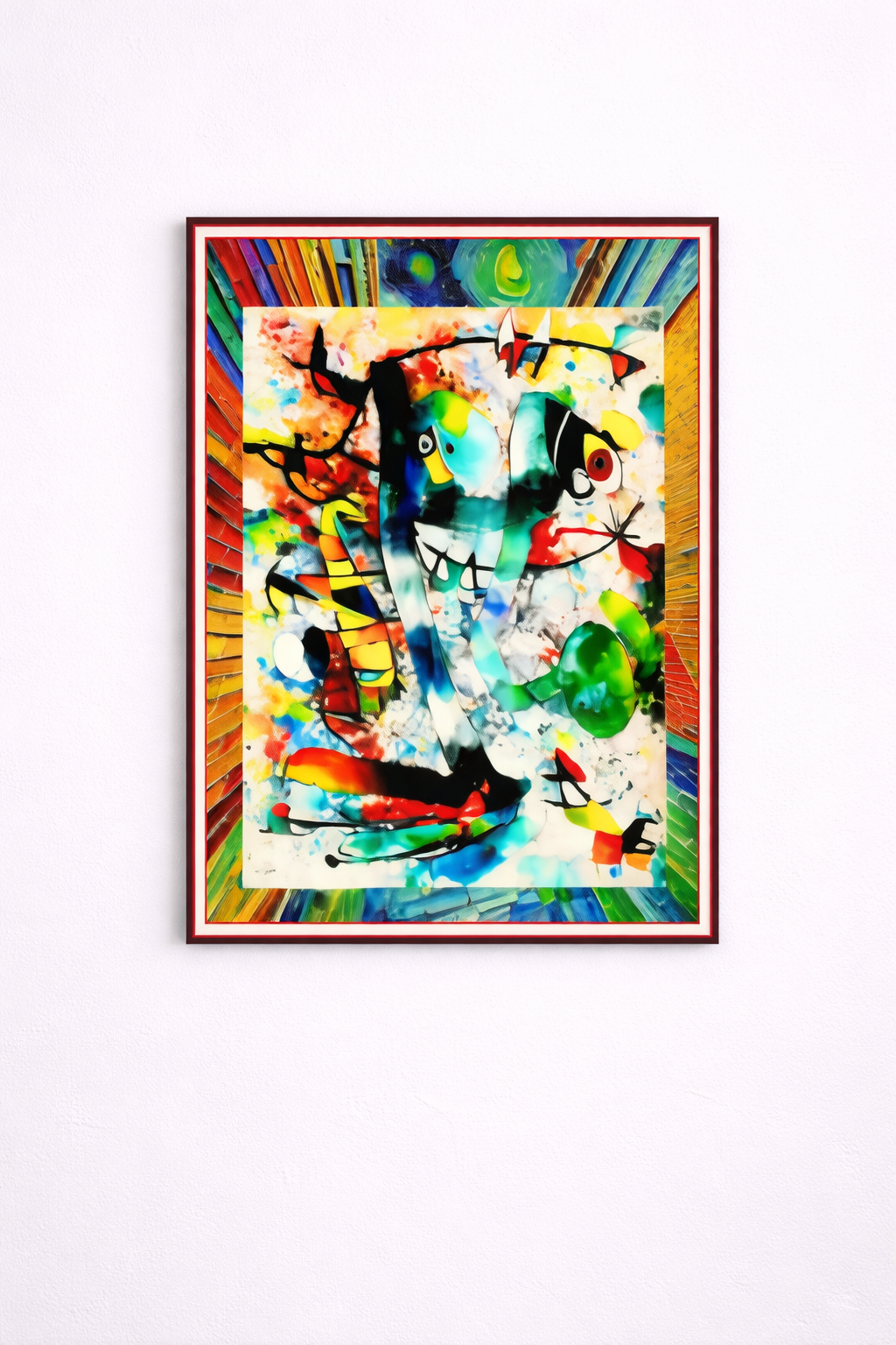 CosmicSplash – Acrylglasbild, glänzend mit Rahmen