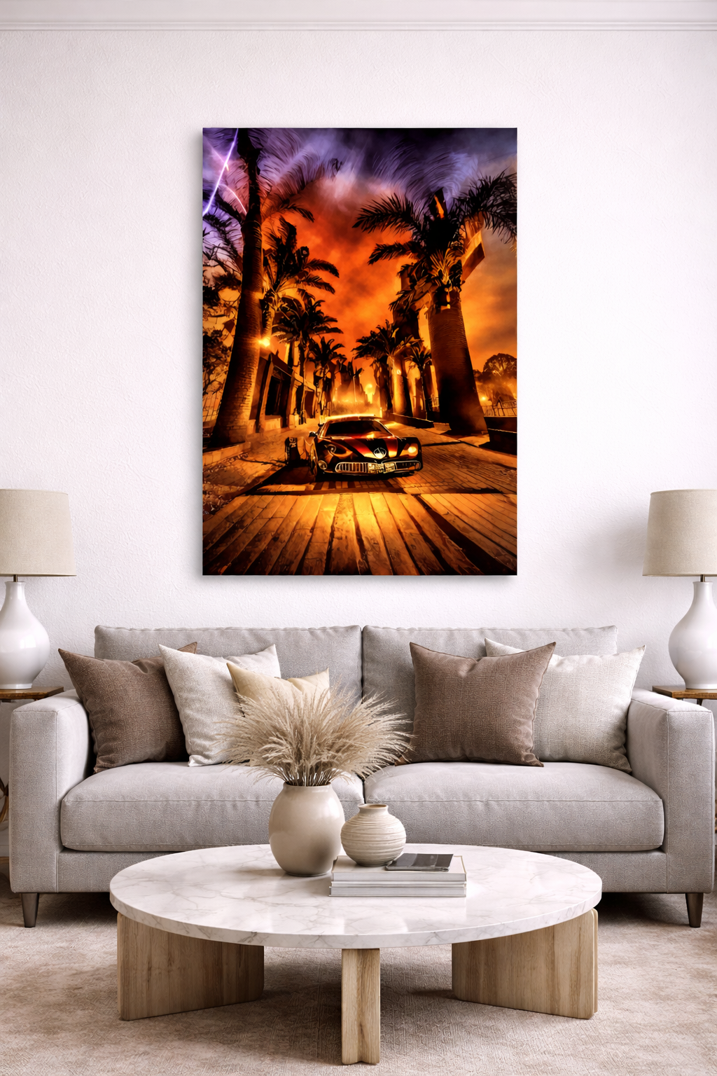 DreamOnTheBeach – Acrylglasbild, glänzend mit Rahmen