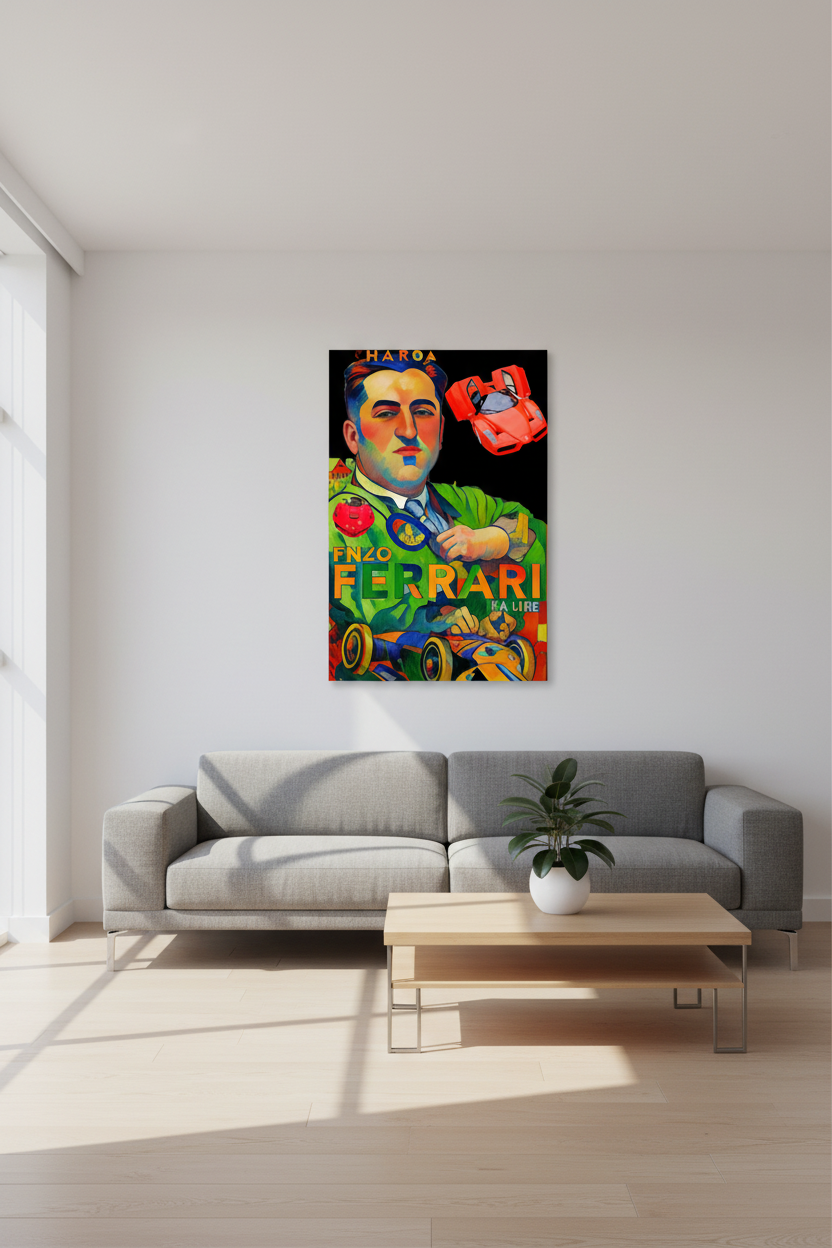 EnzoPopart – Super Large Acrylglasbild, glänzend mit Rahmen