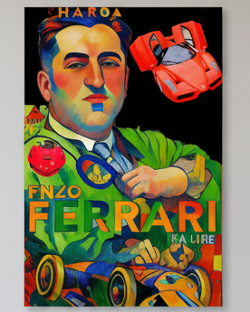 EnzoPopart – Super Large Acrylglasbild, glänzend mit Rahmen