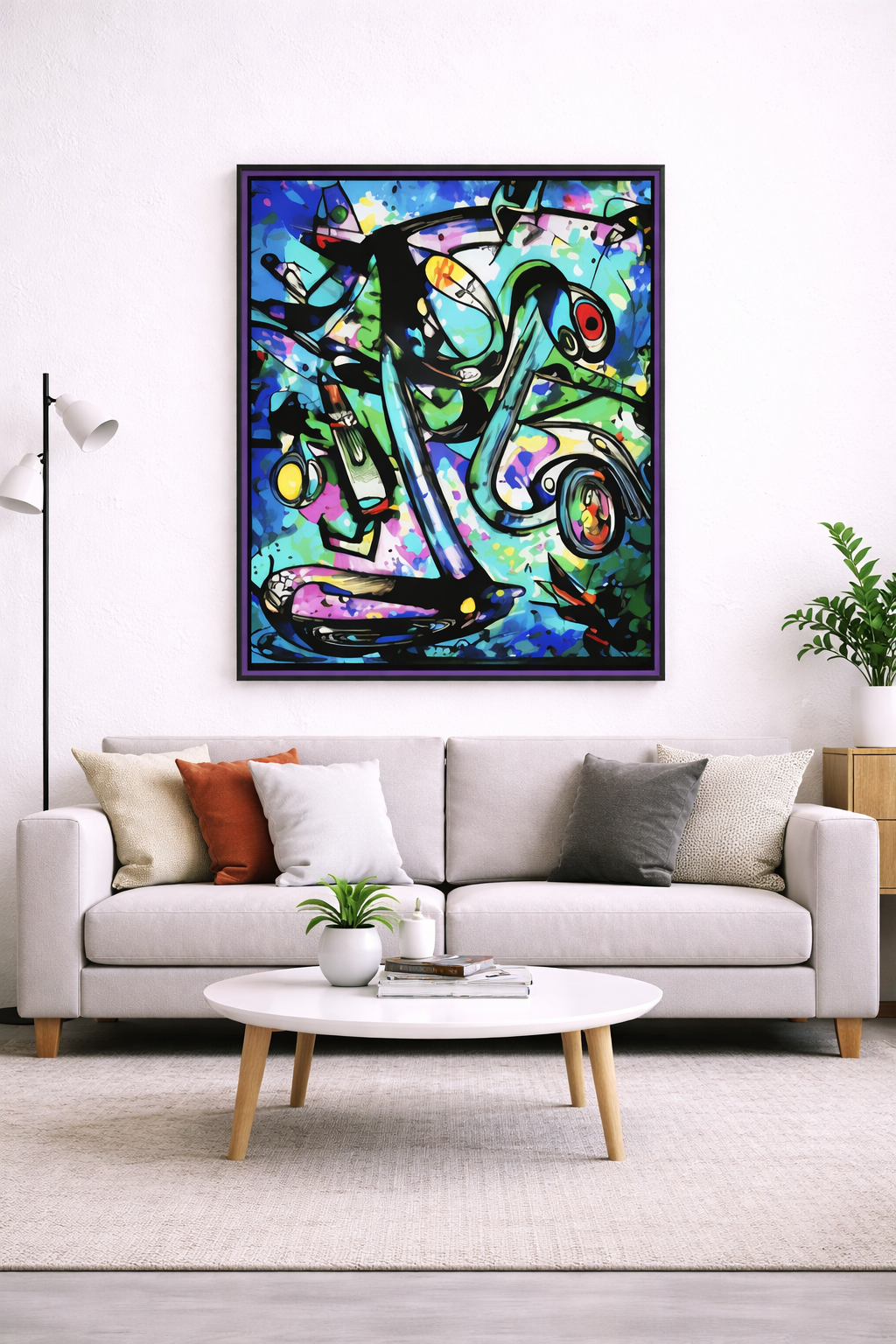 FameModern – Super Large Acrylglasbild, glänzend mit Rahmen