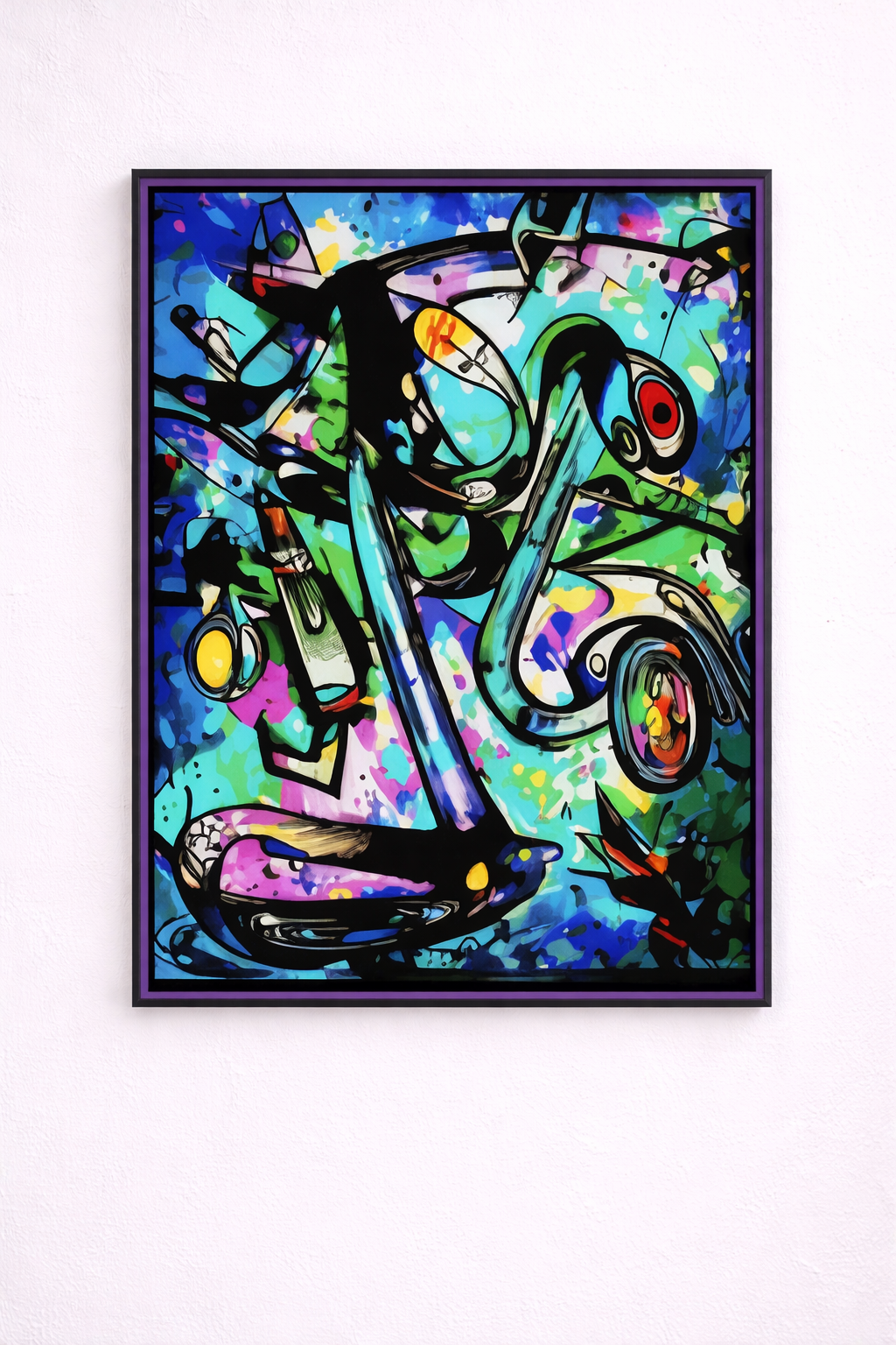 FameModern – Super Large Acrylglasbild, glänzend mit Rahmen