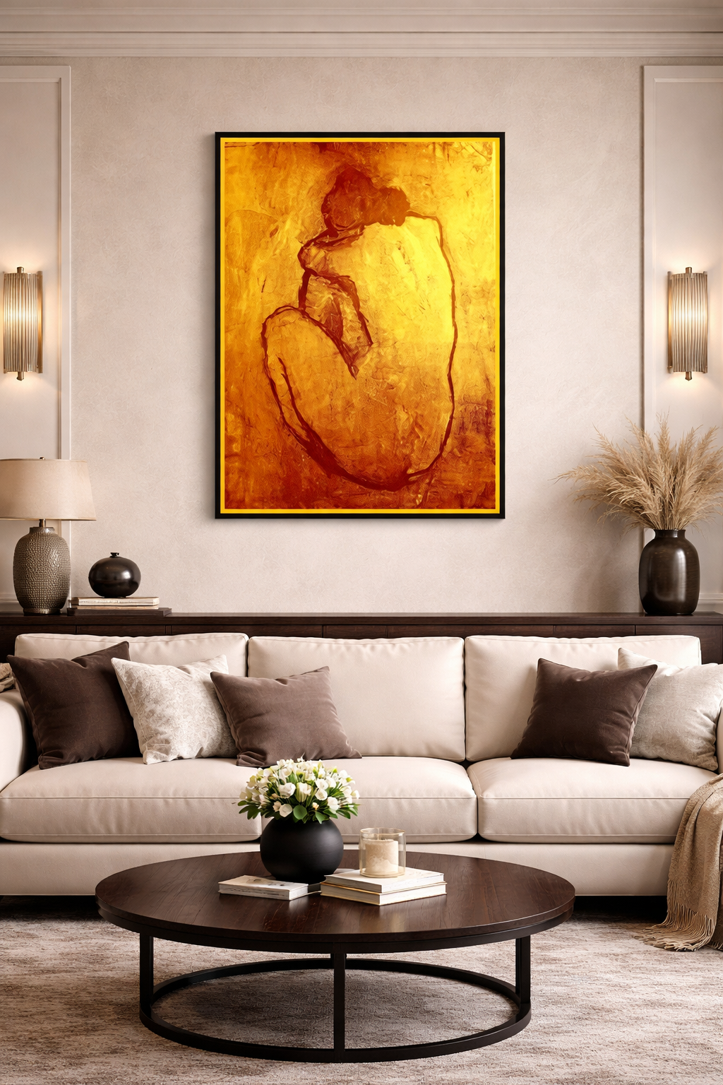 FamePicasso – Super Large Acrylglasbild, glänzend mit Rahmen