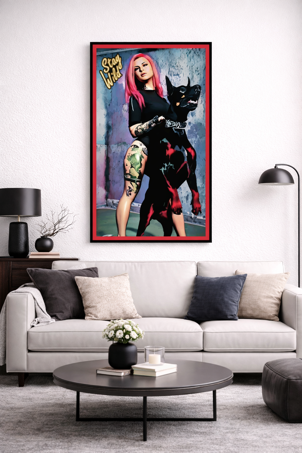 GirlPower – Acrylglasbild, glänzend mit Rahmen