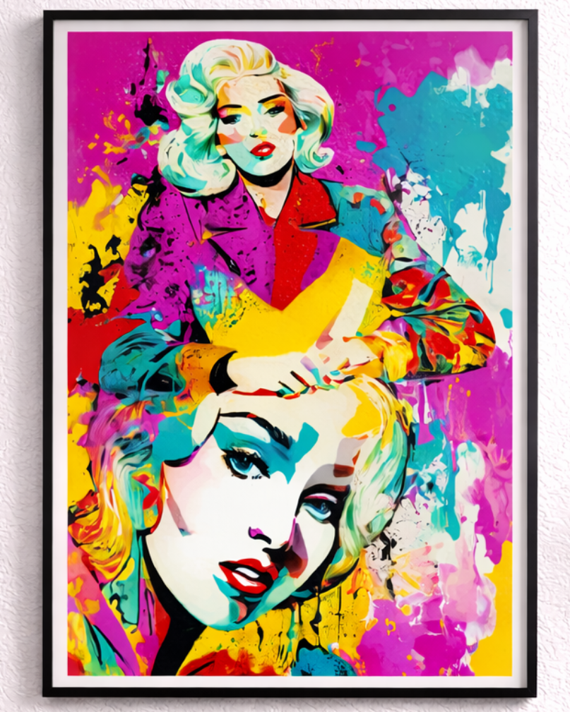 KissMe –Acrylglasbild, glänzend mit Rahmen