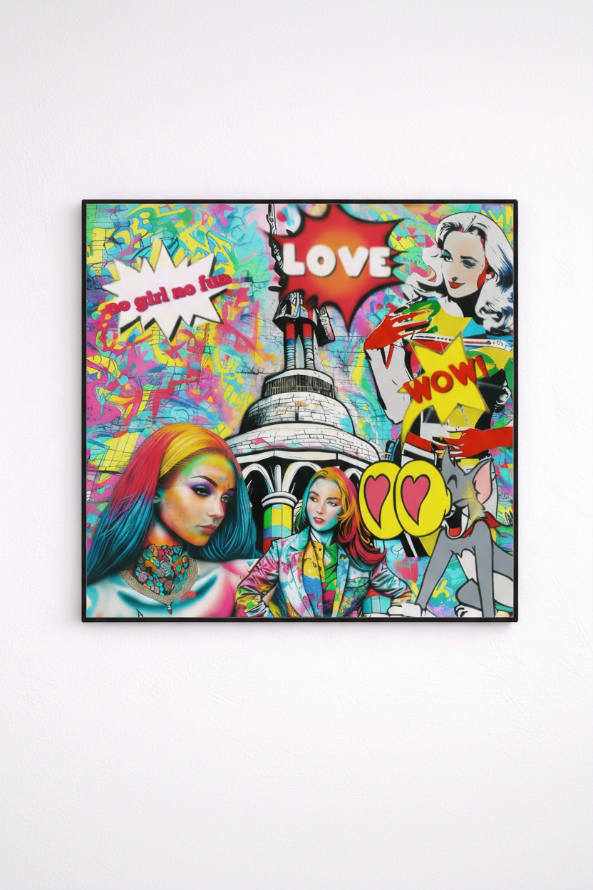 MagicGirls – Acrylglasbild, glänzend mit Rahmen