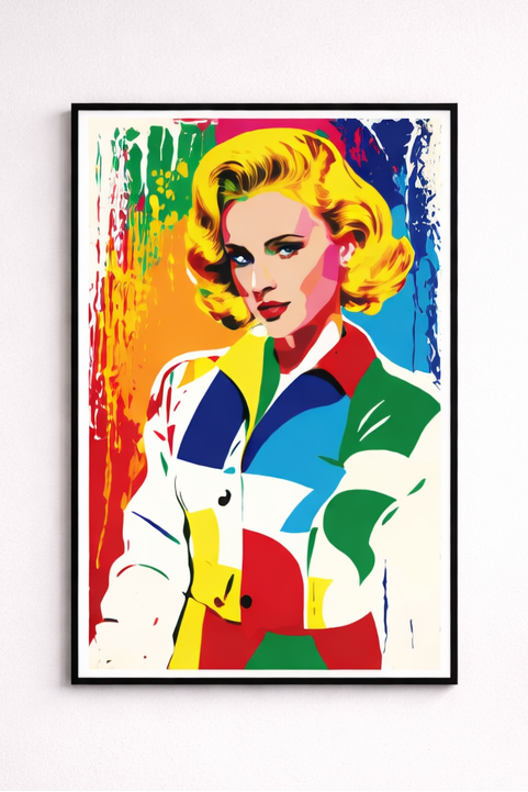 Marilyn2024 – Acrylglasbild, glänzend mit Rahmen