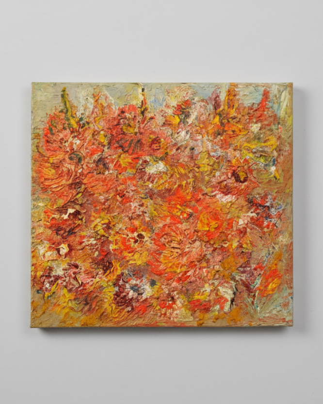 Sun in the Flower – Super Large Acrylglasbild, glänzend mit Rahmen