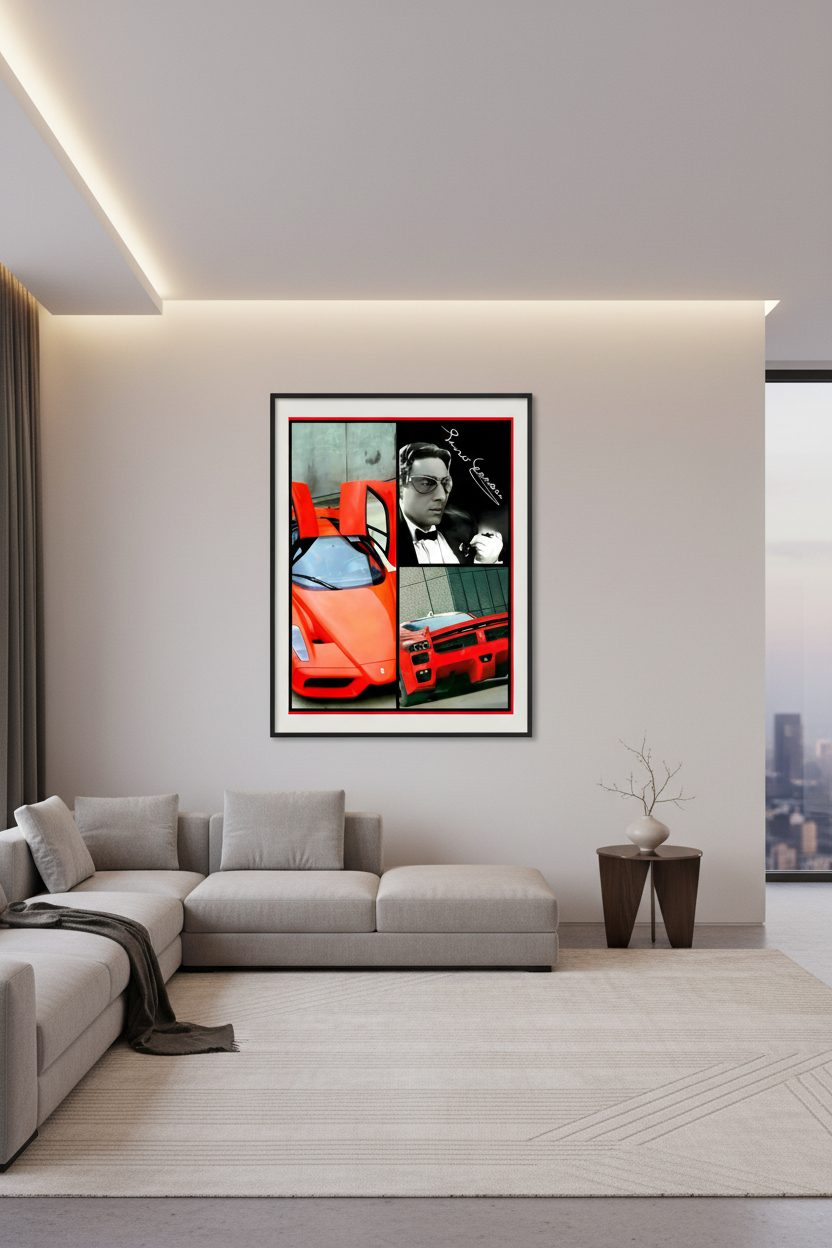 TheGreatEnzo – Super Large Acrylglasbild, glänzend mit Rahmen