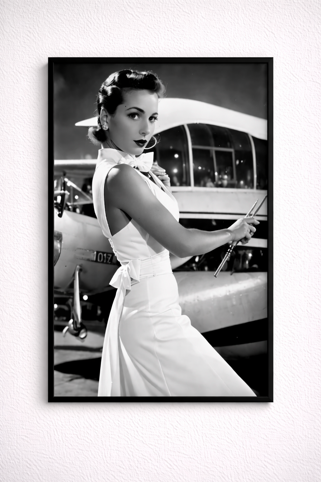 TheStewardess – Acrylglasbild, glänzend mit Rahmen