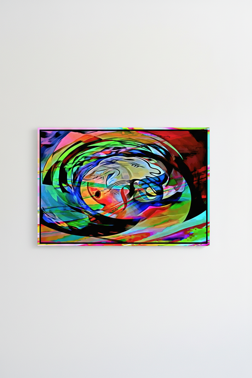 UniverseCrash – Acrylglasbild, glänzend mit Rahmen