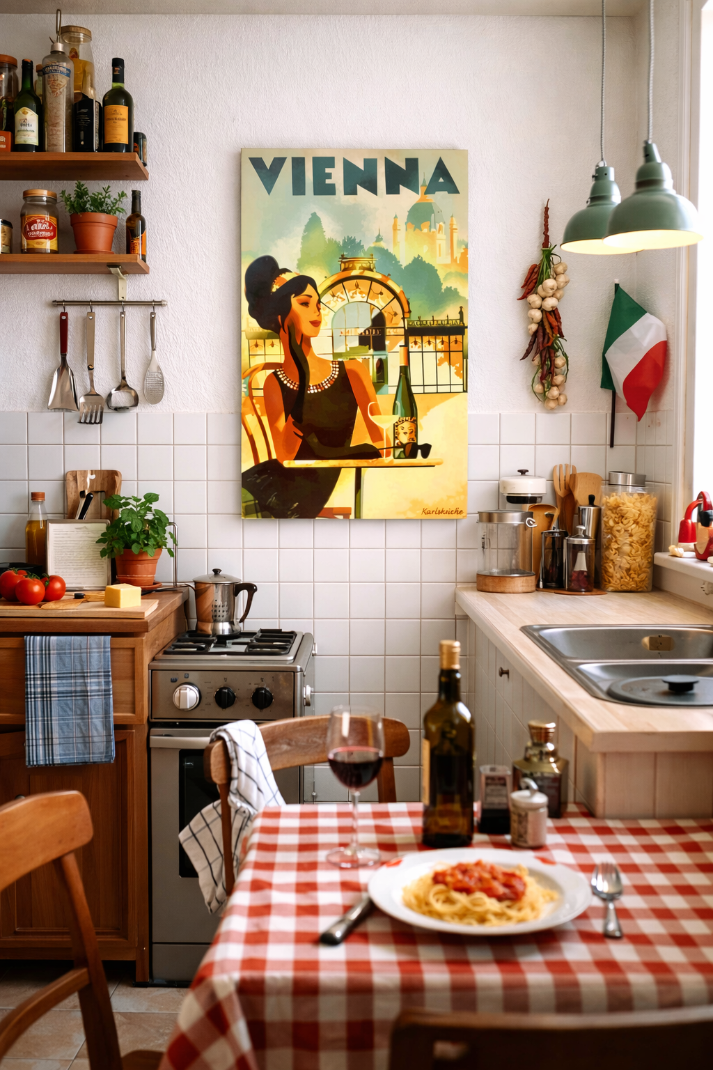 ViennaCulture – Acrylglasbild, glänzend mit Rahmen