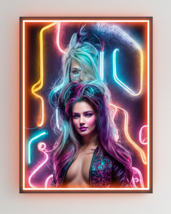 OnlyTwo – Super Large Acrylglasbild, glänzend mit Rahmen