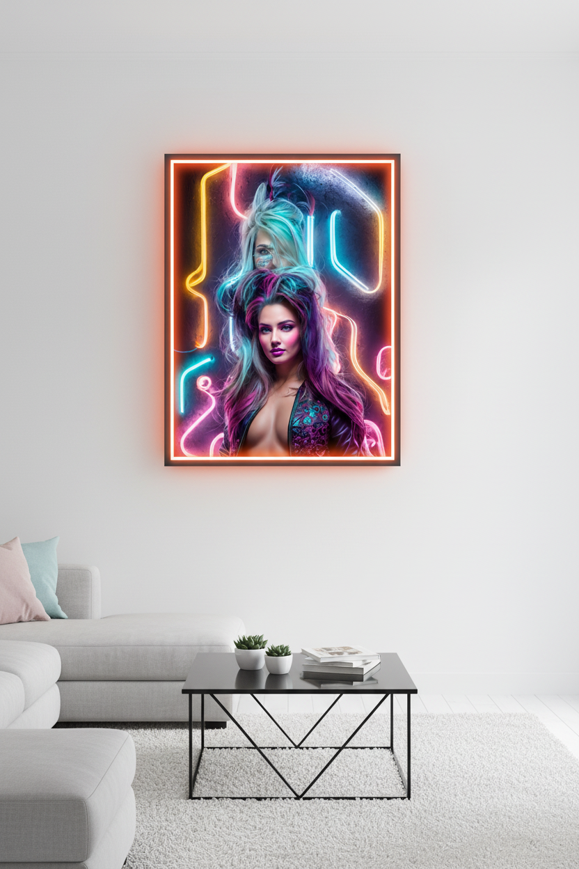 OnlyTwo – Super Large Acrylglasbild, glänzend mit Rahmen