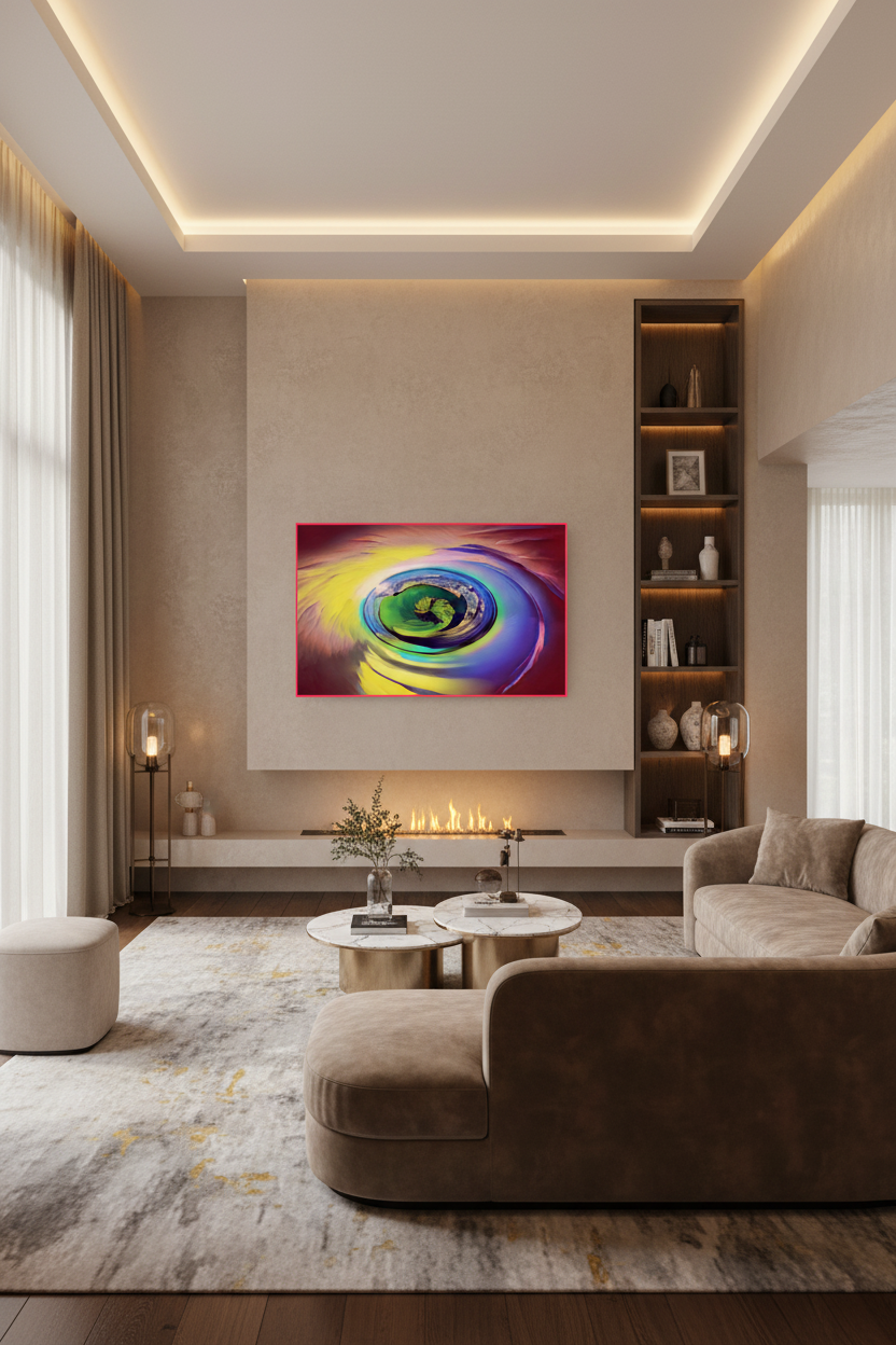 FameGalaxie – Acrylglasbild, glänzend mit Rahmen